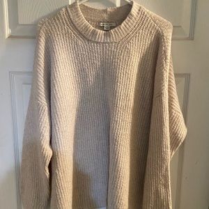 American eagle over sized sweater- Size Large cream color